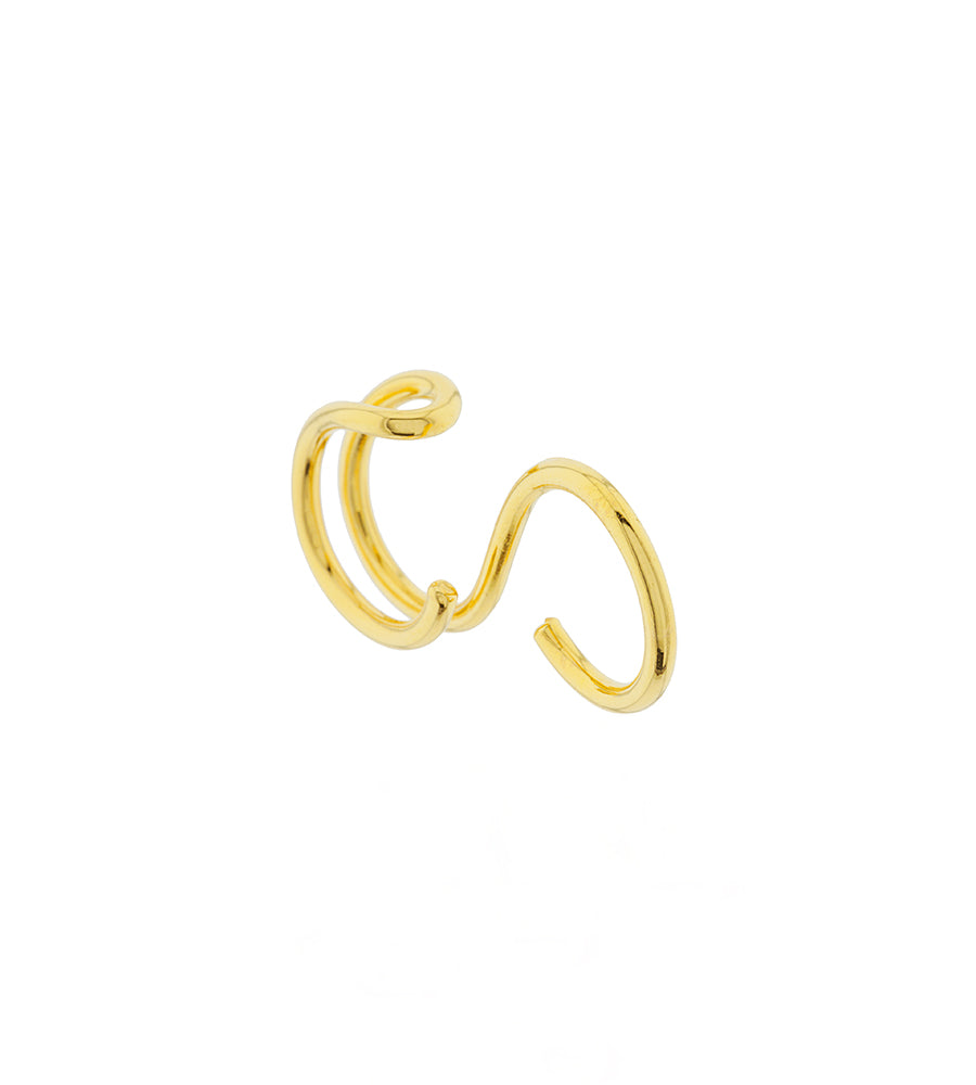Double circle ring gold