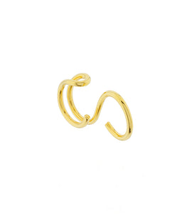 Double circle ring gold