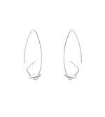 Acrylic silver earring flat circule simple