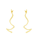 Parabola double earring gold