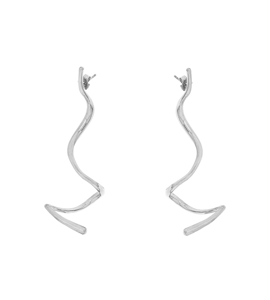Parabola double earring silver